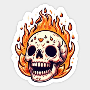 Fire skull Sticker